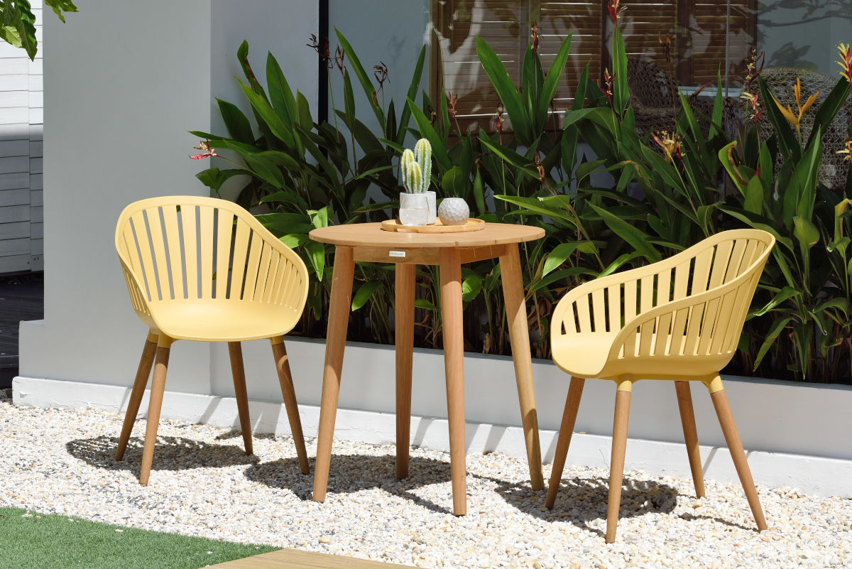 Nassau 66cm Bistro Set - Honey Yellow Social Plastic®